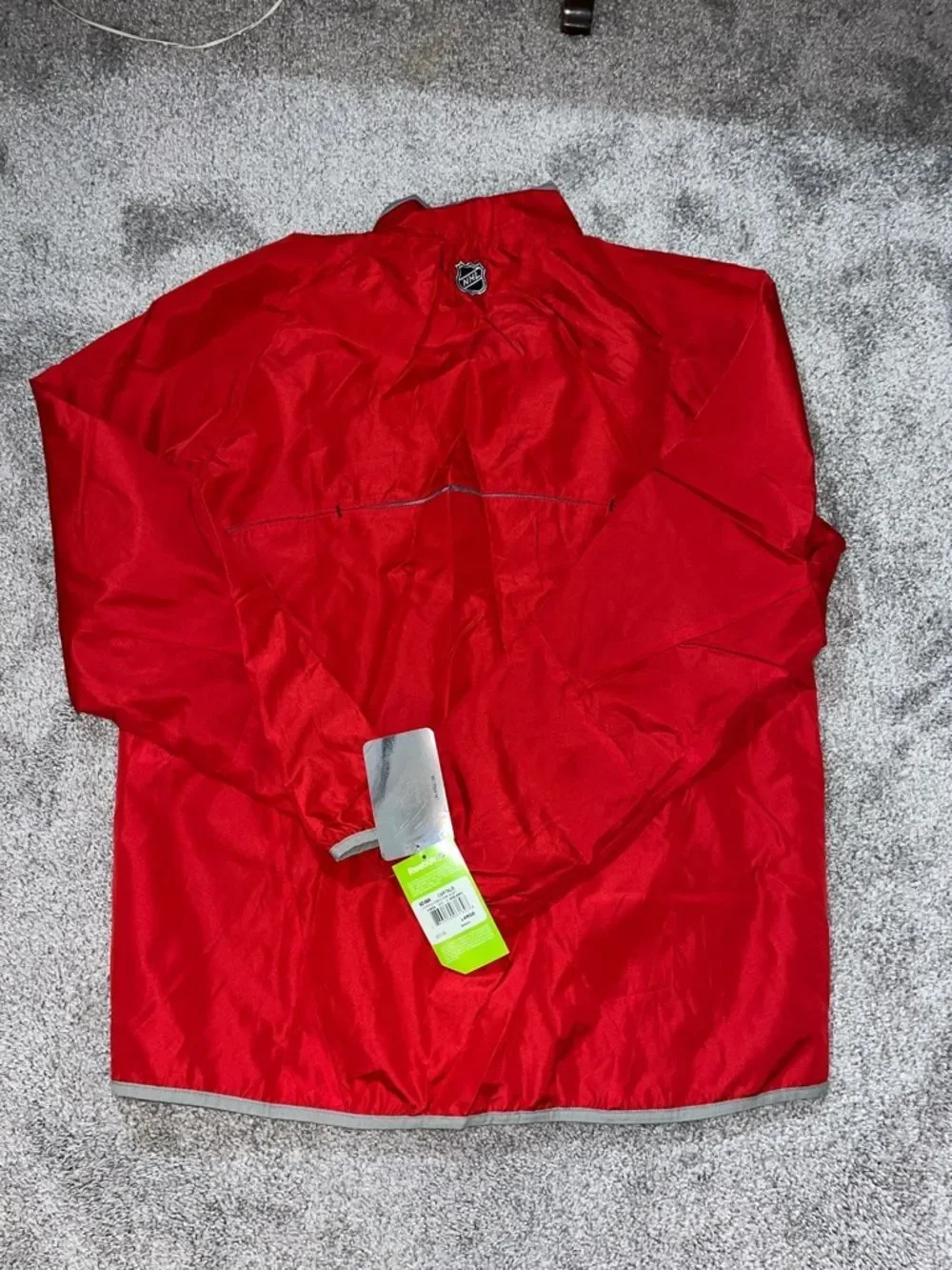 New Washington Capitals Rally Warm up Red  NHL Center Ice kinetic Jacket L